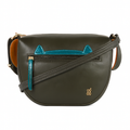 Cat Ear Leather Crossbody Bag – Dark Green